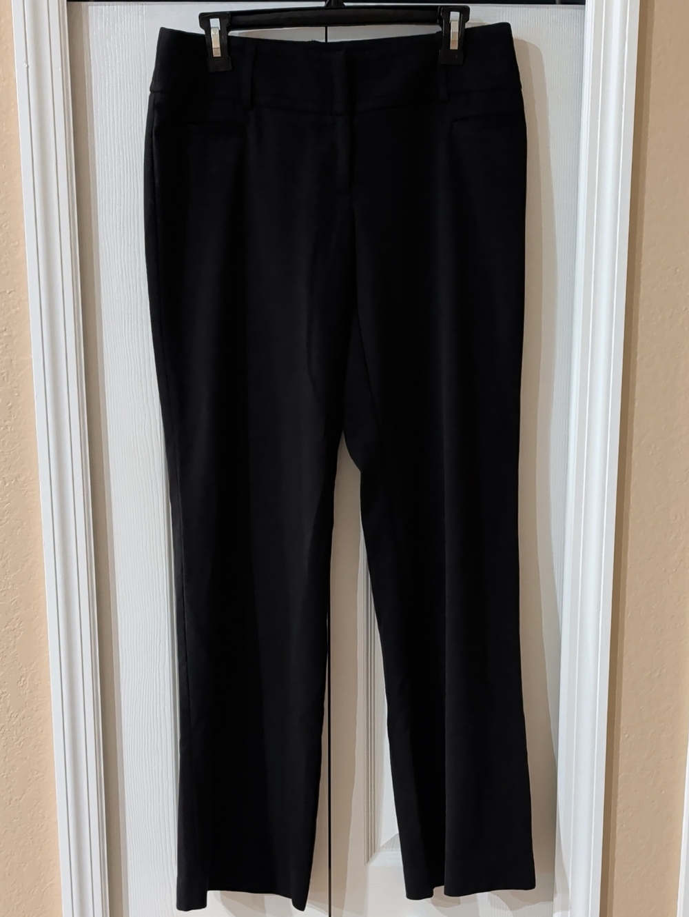 Apt. 9 Women's Black Curvy Fit Dress Career Pants Wide Leg Size 4